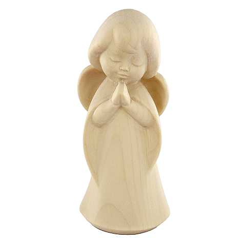 Statuina dell'angioletto che prega, linea da 11 cm, in legno naturale, collezione Angeli Sognatori - Demetz Deur
