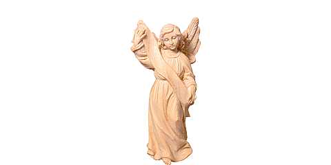Angelo, Statuina per Presepe Stile ''Tannenkrippe'', Legno di Cirmolo Naturale, Linea da 15 Cm - Demetz Deur