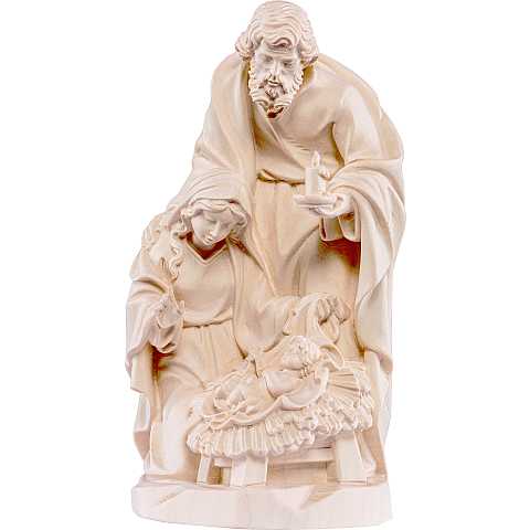 Statua Natività: Gesù, Giuseppe e Maria, linea da 32 cm, in legno naturale, serie Avvento - Demetz Deur