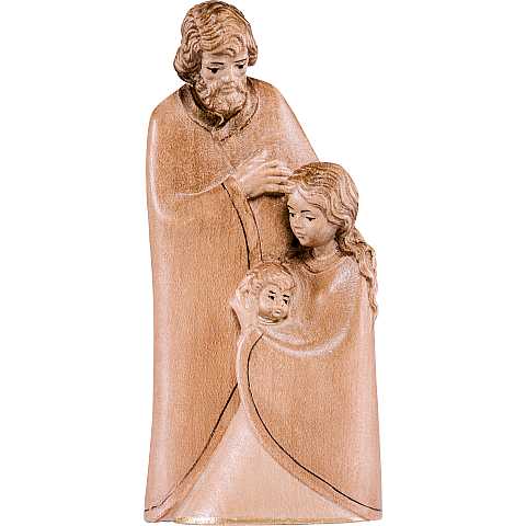 Gruppo natività della protezione - Demetz - Deur - Statua in legno dipinta a mano. Altezza pari a 35 cm.