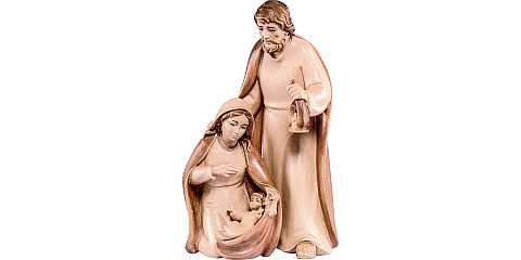 Statuine Sacra Famiglia per Presepe Artis, Gruppo Natività 3 Elementi, Legno 3 Toni di Marrone, Linea 12 Cm - Demetz Deur