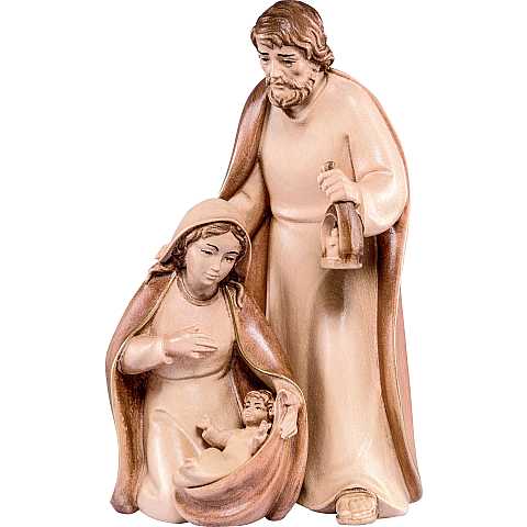 Statuine Sacra Famiglia per Presepe Artis, Gruppo Natività 3 Elementi, Legno Naturale, Linea 30 Cm - Demetz Deur