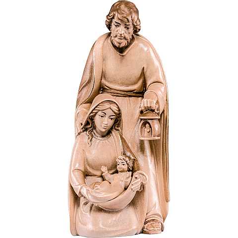 Gruppo natività Natale tiglio (2 pezzi) - Demetz - Deur - Statua in legno dipinta a mano. Altezza pari a 40 cm.