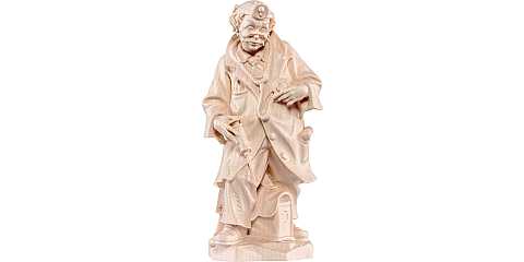 Statuina Dottore in Medicina, Statua Medico con Siringa, Legno Naturale, Linea 33 Cm - Demetz Deur