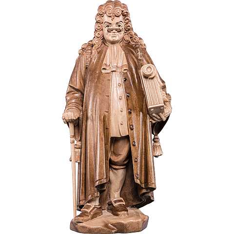 Giurista - Demetz - Deur - Statua in legno dipinta a mano. Altezza pari a 25 cm.