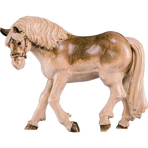 Cavallo bianco - Demetz - Deur - Statua in legno dipinta a mano. Altezza pari a 13 cm.