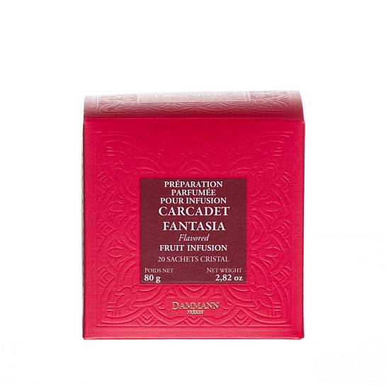 Dammann Carcadet Fantasia - Tisana aromatizzata, 20 filtri Cristal, 80 grammi, Dammann Frères