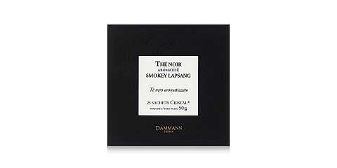 Dammann Smokey Lapsang - Tè nero affumicato, 25 filtri Cristal, 50 grammi, Dammann Frères