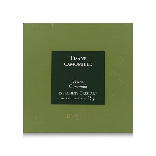 Dammann Chamomile - Tisana alla camomilla, profumata con piante da infusione, 25 filtri Cristal, 25g, Dammann Frères