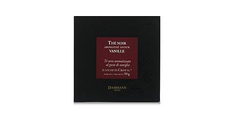 Dammann Vanille - Tè nero aromatizzato, 25 filtri Cristal, 50 grammi, Dammann Frères