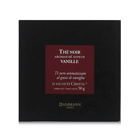 Dammann Vanille - Tè nero aromatizzato, 25 filtri Cristal, 50 grammi, Dammann Frères