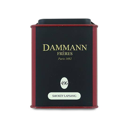 Dammann Smokey 496 - Tè nero dall'aroma tostato, di frutta secca e di sottobosco, 100 grammi, Dammann Frères