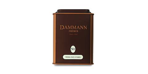 Dammann Week-End à Paris 501 - Tè oolong con petali di fiori e aroma di caramello al burro salato, 100 grammi, Dammann Frères