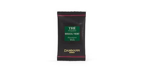 Dammann Soleil Vert - Tè verde aromatizzato con olio essenziale di arancia rossa, 24 filtri, Dammann Frères