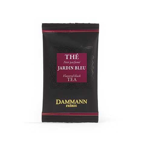 Dammann Jardin Bleu - Tè nero aromatizzato al rabarbaro e fragole, 24 filtri, Dammann Frères