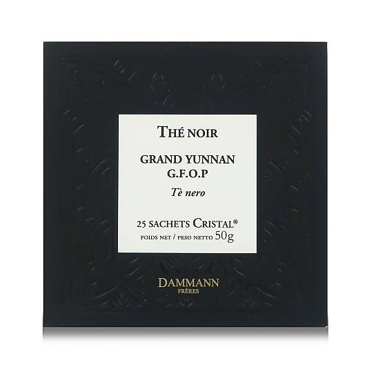 Dammann Grand Yunnan G.F.O.P - Tè nero, 25 filtri Cristal, 50 grammi, Dammann Frères