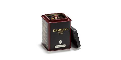 Dammann Coquelicot 275 - Tè nero con Petali di fiori, aroma di papavero, biscotto e mandorla, 80 grammi, Dammann Frères