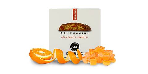 9 confezioni di cantuccini all'arancia candita, biscotti artigianali - 9 x 200g