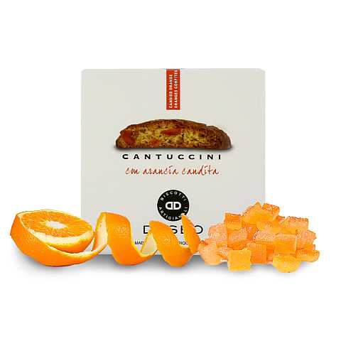 9 confezioni di cantuccini all'arancia candita, biscotti artigianali - 9 x 200g