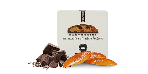 9 confezioni di cantuccini all'arancia candita e cioccolato extra fondente, biscotti artigianali - 9 x 200g