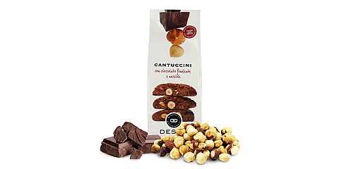 10 confezioni di cantuccini al cioccolato extra fondente e nocciola Piemonte IGP, biscotti artigianali - 10 x 180g
