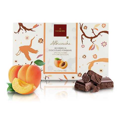 Albicocche Ricoperte Di Cioccolato Fondente Arriba 62%, 150 Grammi