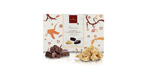 Filetti di Zenzero Ricoperti di Cioccolato Fondente Arriba 62%, 150 Grammi