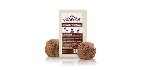 Gelato Libre, Gusto Cioccolato Criollo, Preparato per Gelato Vegano senza Latte né Uova, Brick da 1 Litro
