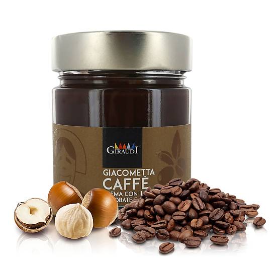 Giacometta al caffè, crema spalmabile alla Nocciola Piemonte IGP e caffè, produzione artigianale italiana, 200g