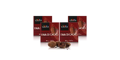 Fave di cacao tostate ricoperte di cioccolato fondente artigianale, 90g, linea Le Dragées