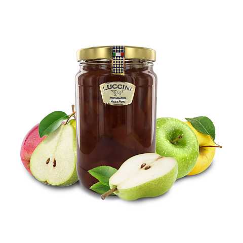 Mostarda artigianale di mele e pere, 2 kg, Luccini Mostarde di frutta di prima qualità