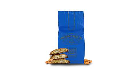 Biscotti di Prato alle Mandorle, Cantucci Classici alle Mandorle e Pinoli, Sacchetto 125g x 24
