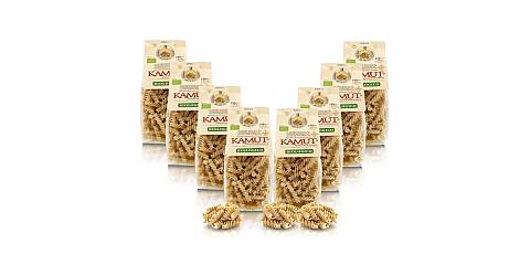 Fusilli Integrali Di Kamut, Pasta Ai Cereali, 8 Confezioni Da 250 Grammi
