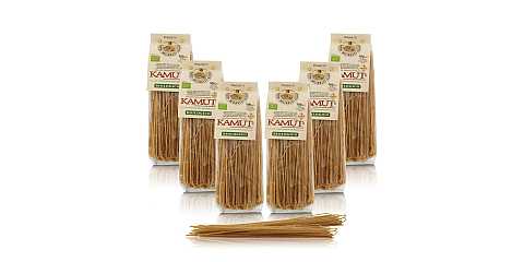 Spaghetti Integrali Di Kamut, Pasta Ai Cereali, 6 Confezioni Da 500 Grammi