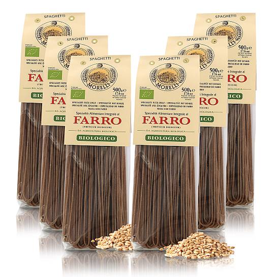 Spaghetti Integrali Di Farro Bio, Pasta Ai Cereali, 6 Confezioni Da 500 Grammi