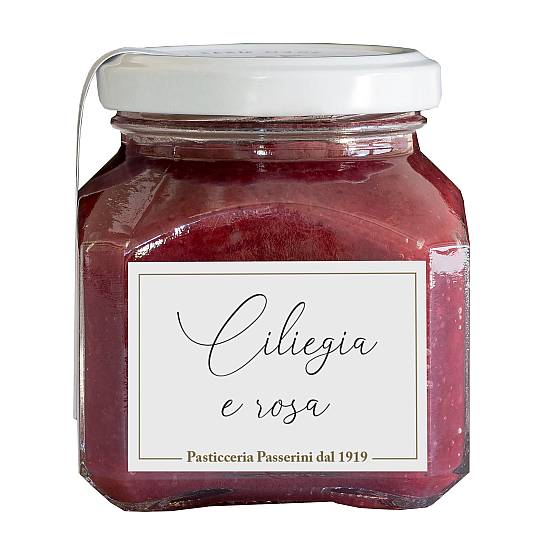 Composta dolce alla ciliegia e rosa, edizione limitata, 210 g