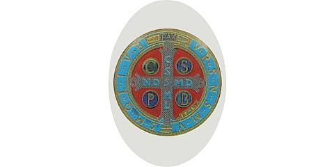 Adesivo resinato per rosario fai da te Croce di San Benedetto - misura 1 