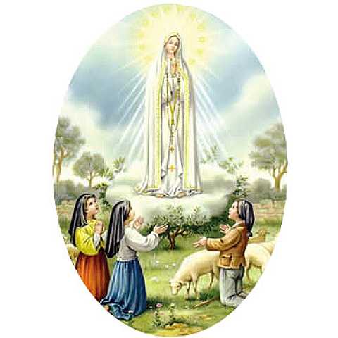 Calamita Madonna del Transito in metallo nichelato con preghiera in italiano