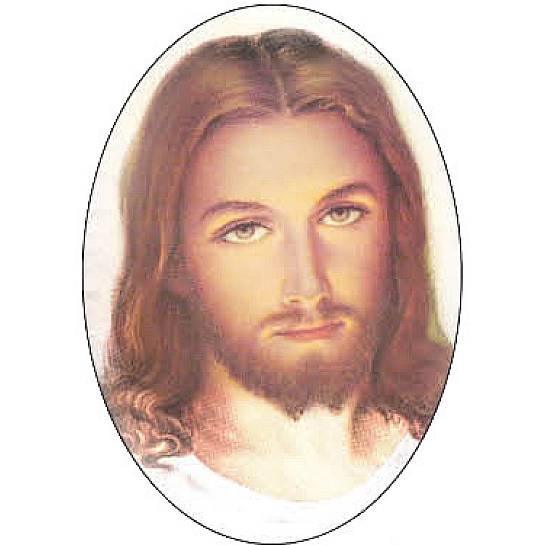 Adesivo resinato per rosario fai da te misura 1 - Volto Gesù