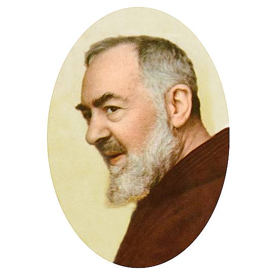 Adesivo resinato per rosario fai da te misura 1 - Padre Pio