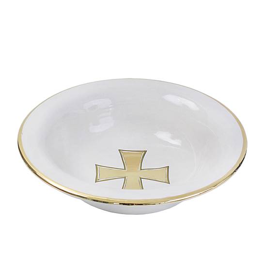 Catino in ceramica per lavabo Modello Antico e Oro - 35 cm