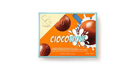 CG Ciocowow, 4 Sfere di Cioccolato al Latte Ripiene di Marshmallow da Sciogliere in Latte Caldo, Bombe di Cioccolato Artigianale con Marshmallow per Cioccolata Calda Realizzati in Italia, 160g