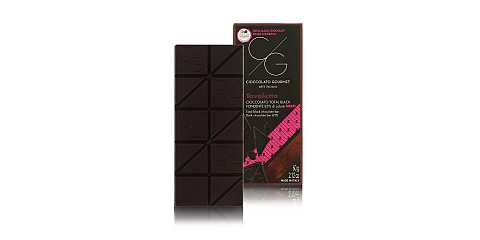 CG Tavoletta Di Cioccolato Gourmet, Cioccolato Fondente 83% Total Black, 60 Grammi