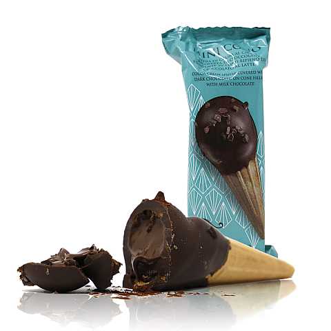 Mini cono alla crema di cacao senza olio di palma, 28g, confezione da 18 pezzi