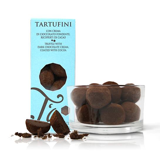 T'a Milano Tartufini con crema di cioccolato fondente, ricoperti di cacao - 130g