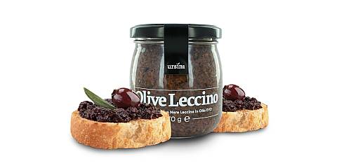Pestato di olive nere Leccino, pâté di olive con olio extra vergine d'oliva - 170 g