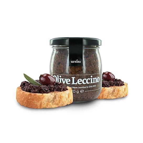 Pestato di olive nere Leccino, pâté di olive con olio extra vergine d'oliva - 170 g