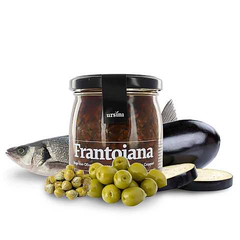 Sugo Frantoiana, condimento alle olive, pesce azzurro e verdure, 170 g