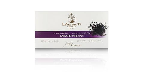 Earl Grey Imperiale, Tè Nero Indiano al Bergamotto, Astuccio con 20 Filtri da 2,5g - 50g