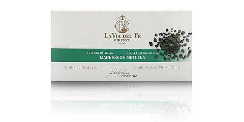 Marrakech Mint Tea, Tè alla Menta, Astuccio con 20 Filtri da 2,5g - 50g